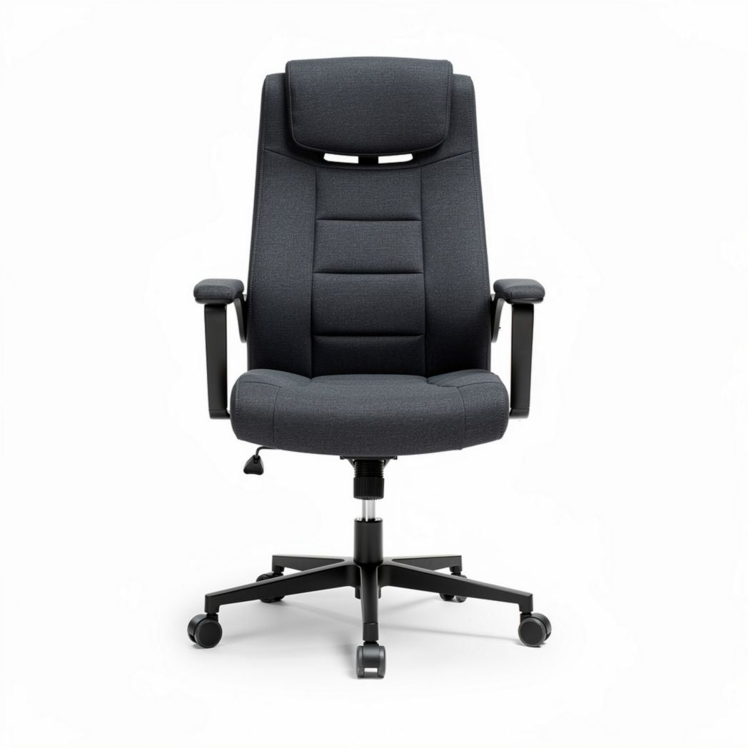 Ergonomische bureaustoel met verstelbare armleuningen grijs 70 x 70 x 120cm